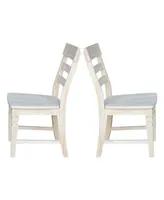 International Concepts Java Chairs with Solid Wood Seats, Set of 2