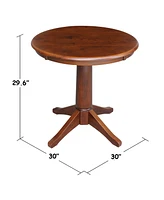 International Concepts 30" Round Top Pedestal Table