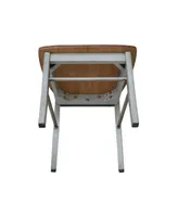 International Concepts X-Back Chair with Solid Wood Seat