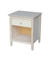 International Concepts Nightstand with 1 Drawer