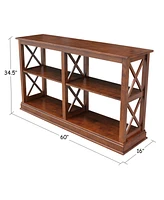 International Concepts Hampton Sofa Server Table with Shelves