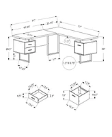 Monarch Specialties Computer Desk - 70" L Top Left-Right Facing