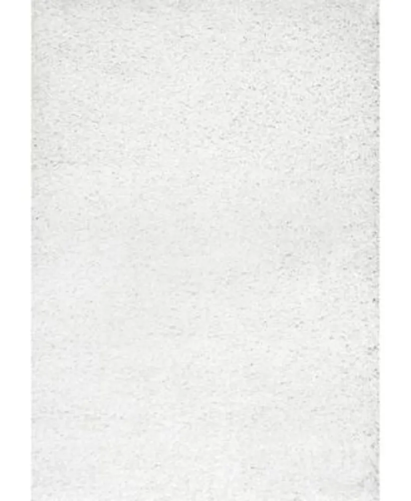 Nuloom Easy Shag Marleen Plush White Rug