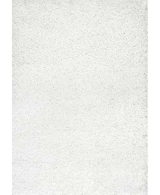 Nuloom Easy Shag Marleen Plush White Rug