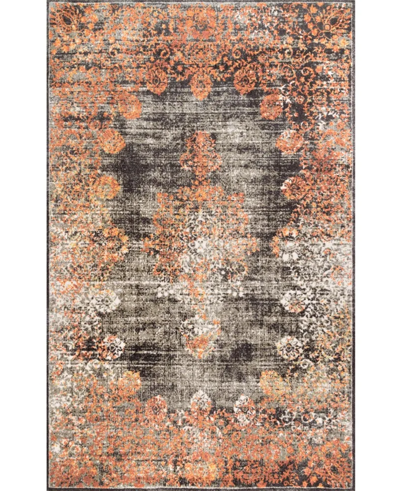 nuLoom Norbul Vintage-Inspired Floral Lacy 4' x 6' Area Rug