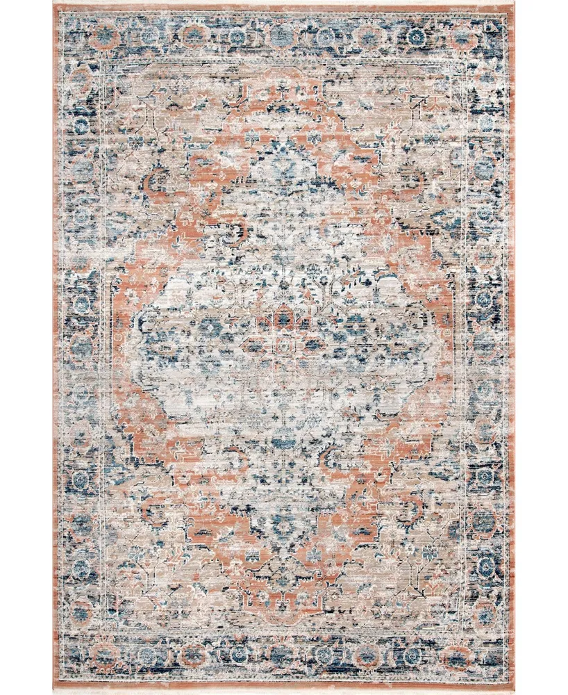 nuLoom Selina Marina Oriental Distressed Beige 4' x 6' Area Rug