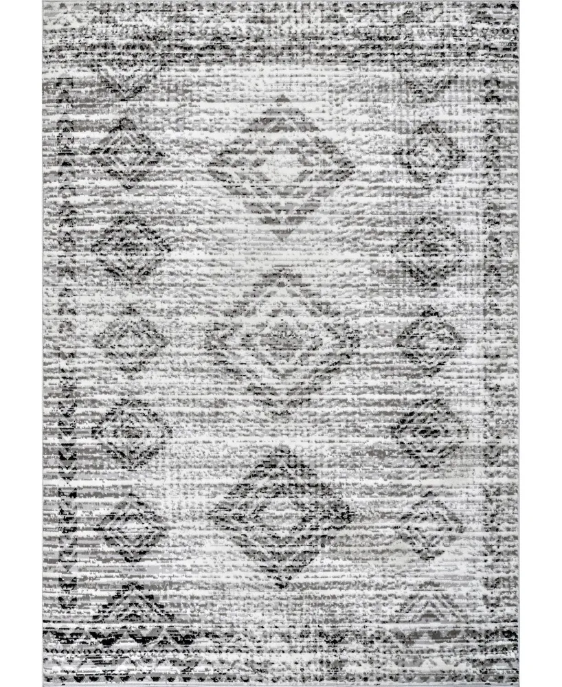 nuLoom Creek Transitional Apolline Gray 8' x 10' Area Rug