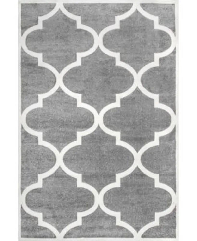 Nuloom Cine Moroccan Trellis Fez Slate Area Rug