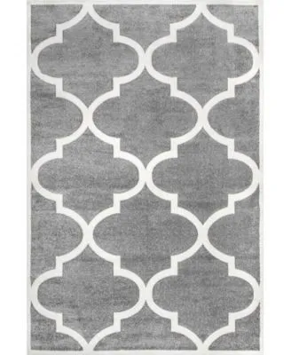 Nuloom Cine Moroccan Trellis Fez Slate Area Rug