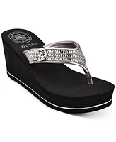 Guess Women's Sarraly Eva Logo Wedge Sandals