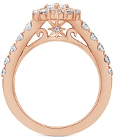 Certified Diamond Pear Halo Bridal Set (2 ct. t.w.) 18k White, Yellow or Rose Gold