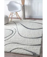 nuLoom Pattern Shag Cozy Soft and Plush Caroyln 5'3" x 7'6" Area Rug