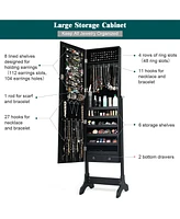 Mirrored Jewelry Cabinet Storage Organizer Drawers