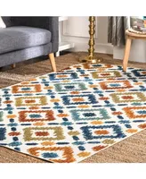 nuLoom Claudia Transitional Labyrinth Multi 7'6" x 9'6" Outdoor Area Rug