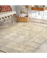 nuLoom Collina Transitional Luz Beige 5'3" x 7'7" Area Rug