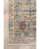 nuLoom Delicate Prima Persian Vintage-Inspired Beige 6'7" x 9' Area Rug