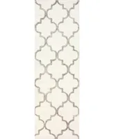 nuLoom Caspian Faux Silk Moroccan Silver 8'3" x 11' Area Rug