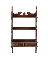 Design Toscano Chinese Chippendale-Style Hardwood Curio Shelves