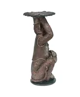 Design Toscano Moroccan Monkey Butler Pedestal Sculptural Table