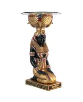 Design Toscano the Egyptian Goddess Eset Glass-Topped Table