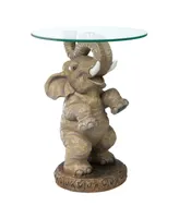 Design Toscano Good Fortune Elephant Glass-Topped Table