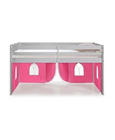 Alaterre Furniture Jasper Twin Junior Loft Bed, Frame and Bottom Playhouse Tent