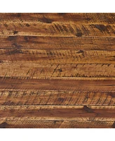 Alaterre Furniture Claremont Rustic Wood Coffee Table with Low Shelf