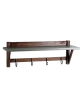 Alaterre Furniture Brookside Cement-Top Wood Entryway Coat Hook