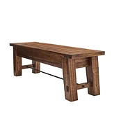 Alaterre Furniture Durango Industrial Wood Coat Hook Shelf and Bench Set
