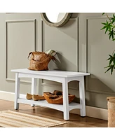 Alaterre Furniture Coventry Coat Hook with Bench Hall Tree Set