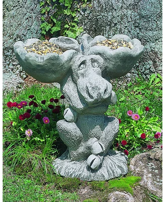 Campania International Moose Birdbath