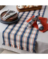 Design Imports Autumn Farmhouse Plaid Table Runner