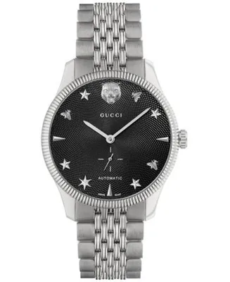 Gucci Men's Swiss Automatic G-Timeless Stainless Steel Bracelet Watch 40mm