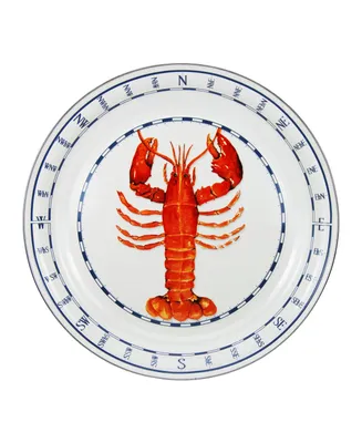 Golden Rabbit Lobster Enamelware Tray