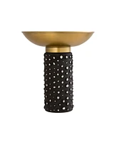 Tov Furniture Blaze Glass and Brass Side Table