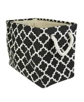 Design Imports Polyester Bin Lattice Rectangle Medium