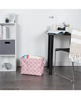 Design Imports Polyester Bin Lattice Rectangle Medium