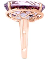 Lali Jewels Pink Amethyst (17-1/4 ct. t.w.) & Pink Sapphire (1/8 ct. t.w.) Ring in 14k Rose Gold