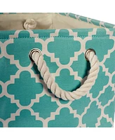 Design Imports Polyester Bin Lattice Rectangle Small