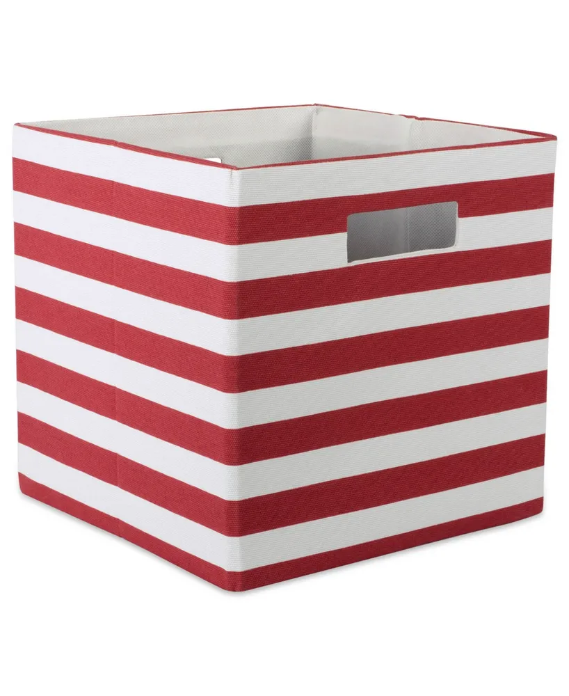 Design Imports Striped Polyester Storage Bin