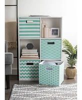 Design Imports Print Polyester Storage Bin