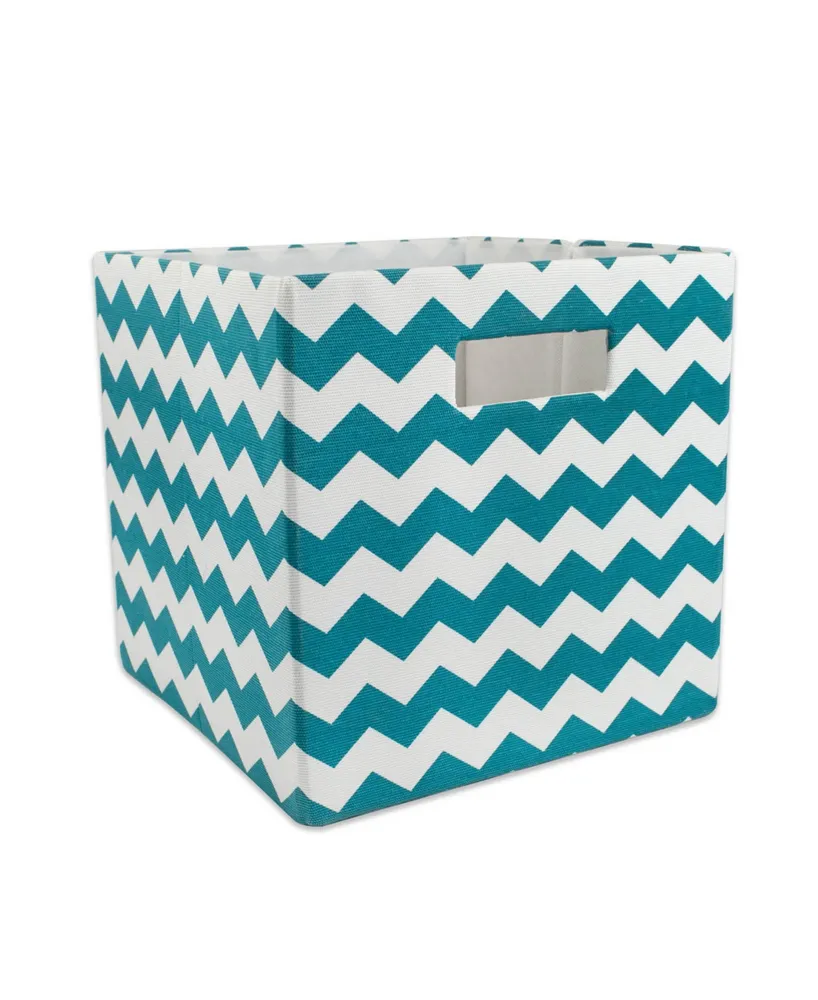 Design Imports Polyester Cube Chevron Square