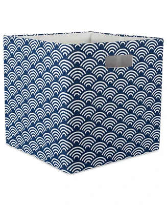 Design Imports Waves Print Polyester Storage Bin