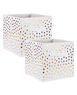 Design Imports Non-woven Polyester Cube Small Dots Square Set of