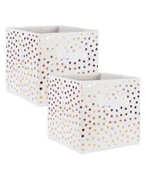Design Imports Non-woven Polyester Cube Small Dots Square Set of