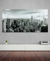 Empire Art Direct My New York Frameless Free Floating Tempered Art Glass Wall Art by Ead Art Coop, 36" x 72" x 0.2"