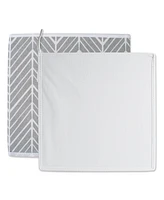 Design Imports Non-woven Polyester Cube Herringbone Square Set of 2