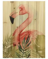 Empire Art Direct Watercolor Flamingo Composition Ii Arte de Legno Digital Print on Solid Wood Wall Art, 24" x 18" x 1.5"