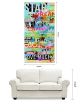 Empire Art Direct Dream Big Frameless Free Floating Tempered Art Glass Abstract Wall Art by Ead Art Coop, 72" x 36" x 0.2"
