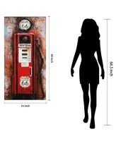 Empire Art Direct Gas Pump Mixed Media Iron Hand Painted Dimensional Wall Art, 48" x 24" x 2.8"